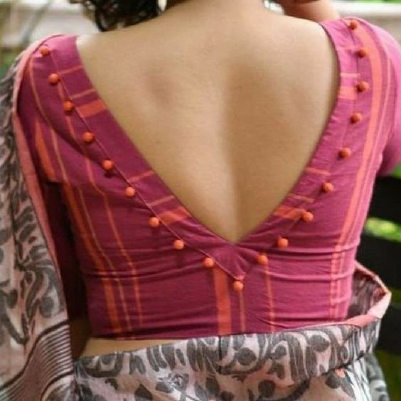 silk saree blouse designs 10
